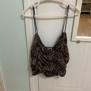 Leopard print crop top